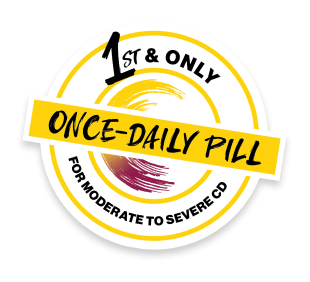 1st and only once-daily pill for moderate to severe Crohn's disease