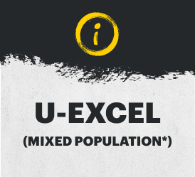 U-EXCEL (mixed population - see footnote)