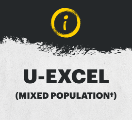 U-EXCEL (mixed population - see footnote)