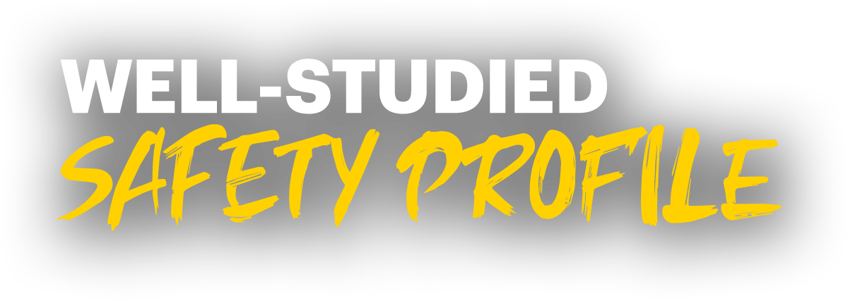 Well-studied safety profile